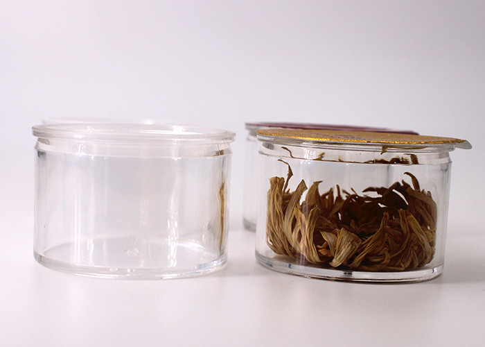 Round Clear Small Plastic Containers Capacity 30 Gram / Protein Powder Packaging