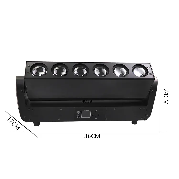 DMX512 Control Mode LED Six-eyes Rgb Laser Light 6 Lens Red Dot Pixel Beam Laser Concert Led Effect Light