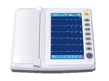 10 inch Touch Screen ECG Monitoring System Recording Mode 3ch+++ 6ch 6ch+ 12ch