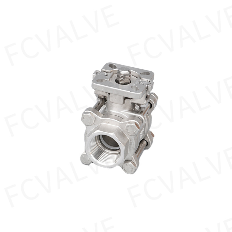 Stainless Steel Gland 3PC High Plateform Ball Valve