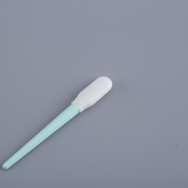 27mm Long Cylindrical Head Total 81mm Foam Cleaning Swabs with Rigid Stick