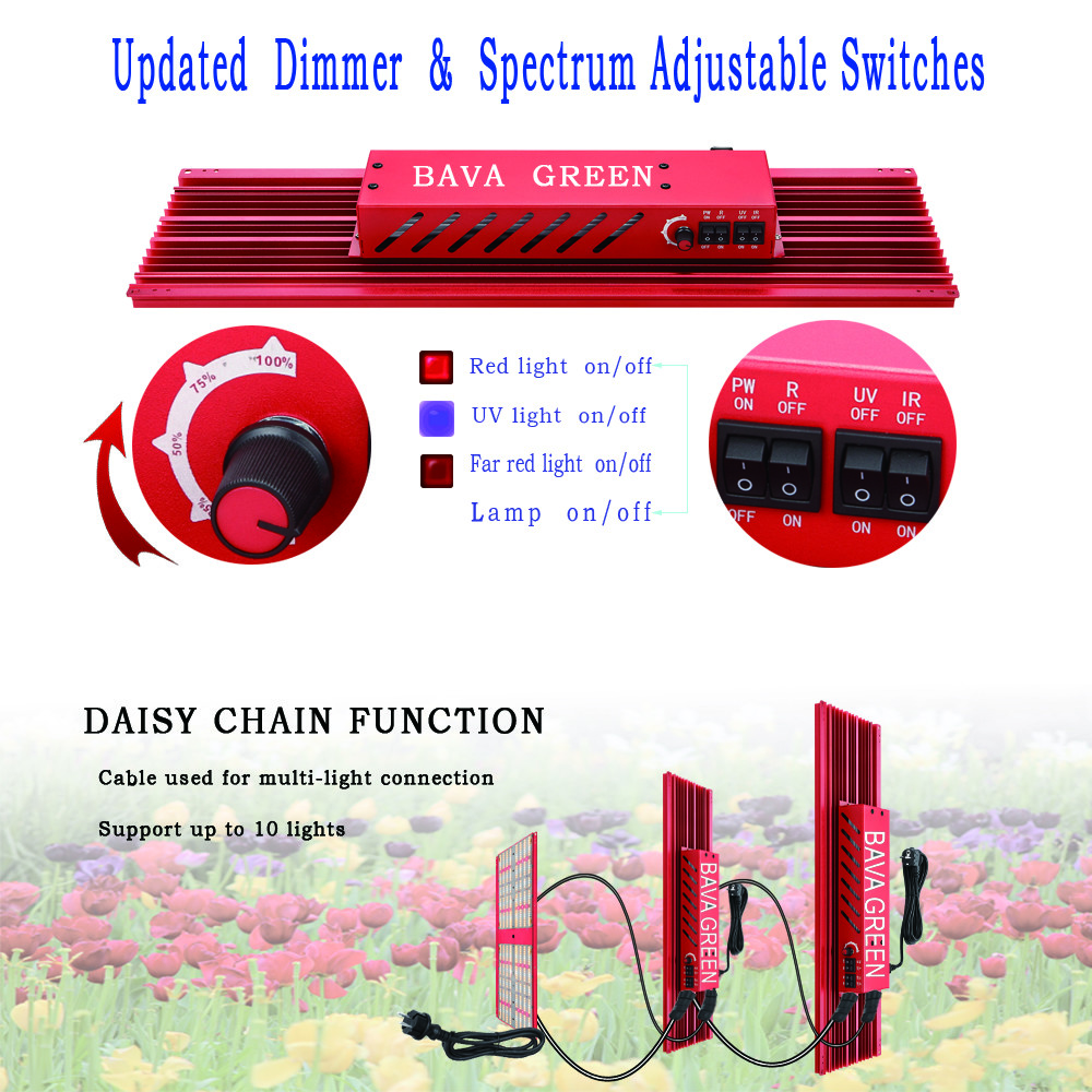 BAVA 2.6 umol Led four adjustable specturm switch ir 385nm 240w Greenhouse Grow Lamps
