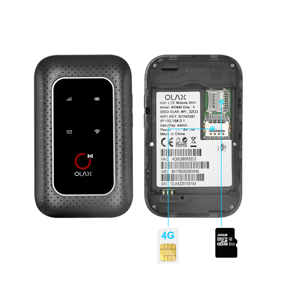 OLAX WD680 Mini Mobile Router 4g Unlocked Sim Card 150Mbps 2100mAh