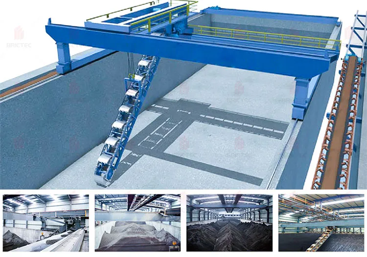 Automatic Bridge-Type Bucket Reclaimer Enclosed Design for Clay Brick Raw Material Storage