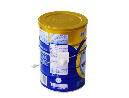 EAS Security 58KHz Milk Can Bottle Hard Tag With Stainless Steel Lanyard
