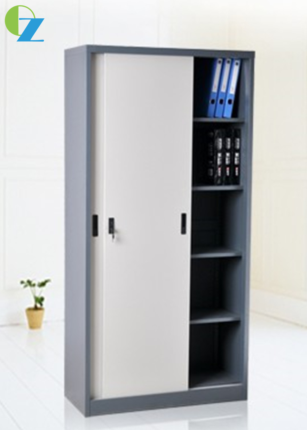 KD Structure Big Filing Cabinet Sliding Door Cold Rolled Steel