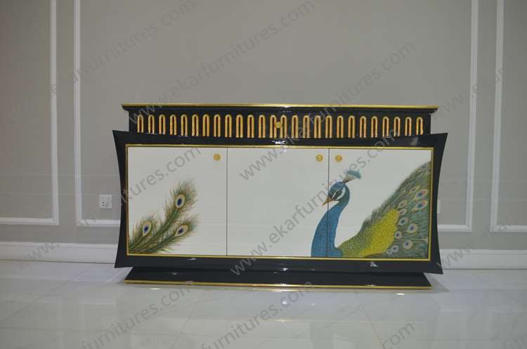 Empire style golden gilt console hallway console table and mirror TO-028