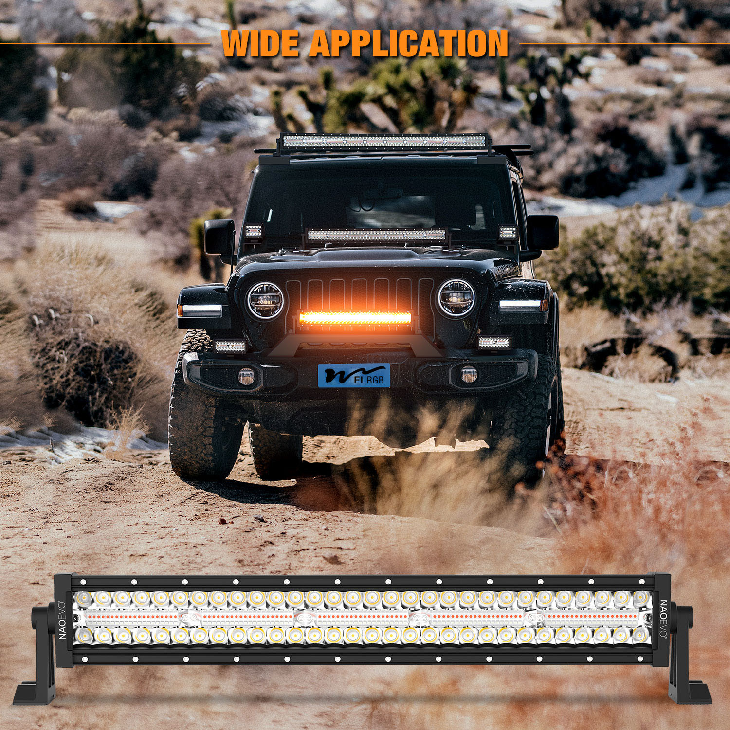 240W Light Bars 4x4 Vehicle LED Work Lights 22" ATV UTV Off Road Truck Light Bar