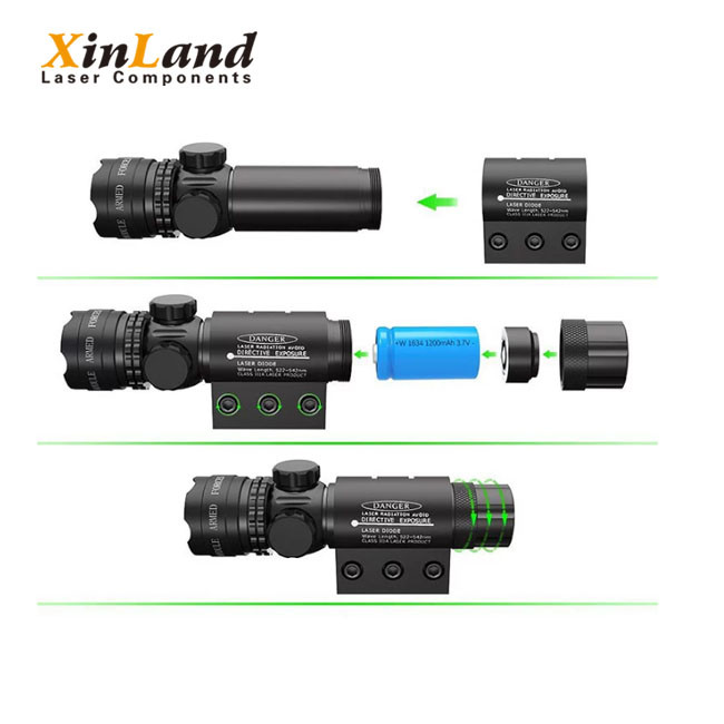 532nm 5-20mw Gun Scope Tactical Green Laser Light Combo