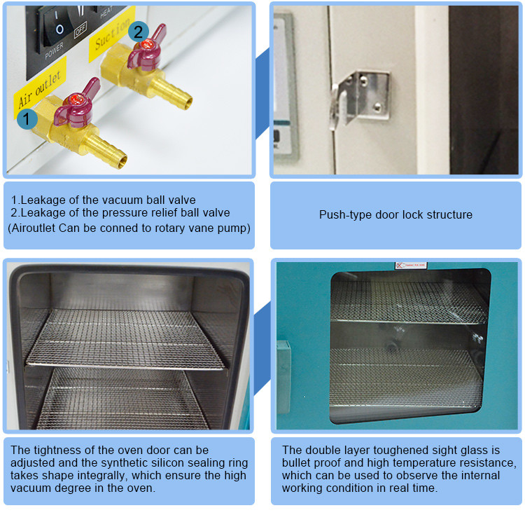 Heat Sensitive 700W 10 Shelves Lab Vacuum Oven Riot Resistance