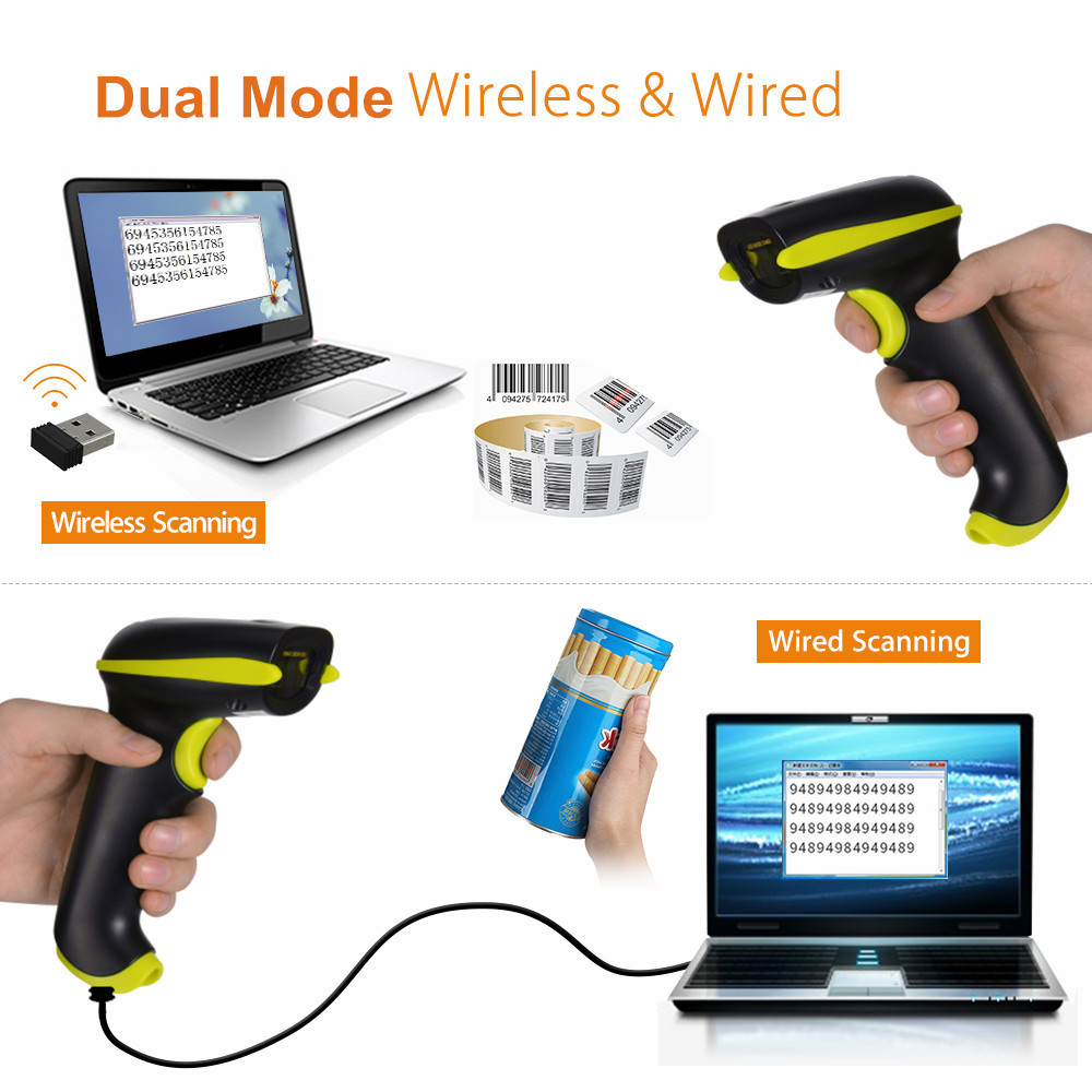 2.4g Wireless Qr Code Scanner 1d 2d Code Scanning Gun