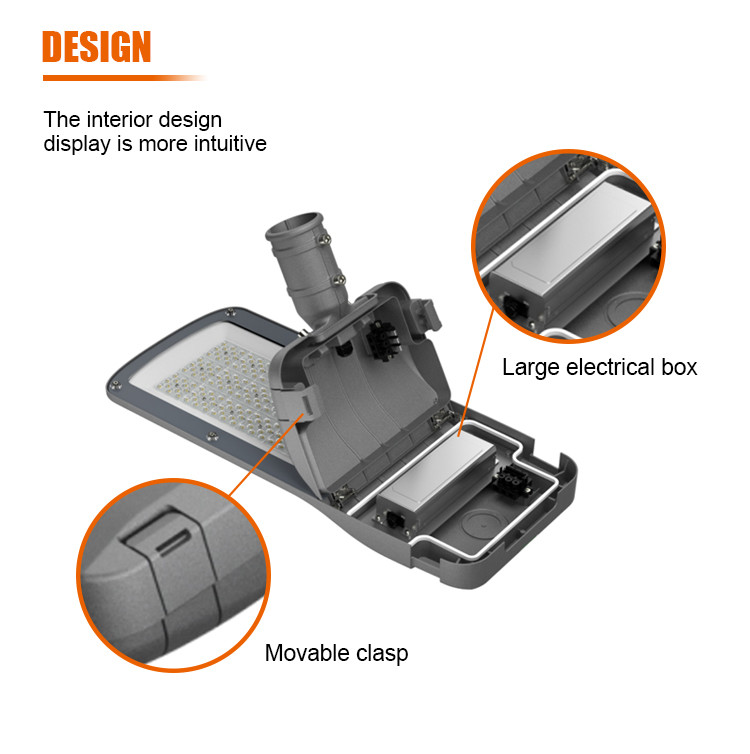 KCD 30w 50w 100w 150w Die Cast Aluminum Housing Outdoor Lighting AC Smart Waterproof LED Street Light Price 50w
