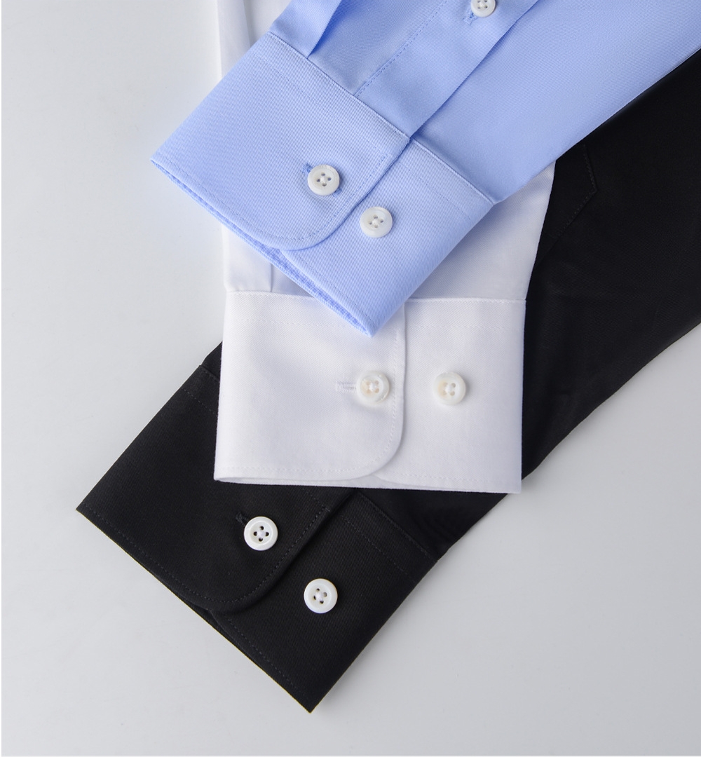 NON Ironing Linen Embroidered Long Sleeve Trouser Shirt for Men's Night Out in 260 Gsm