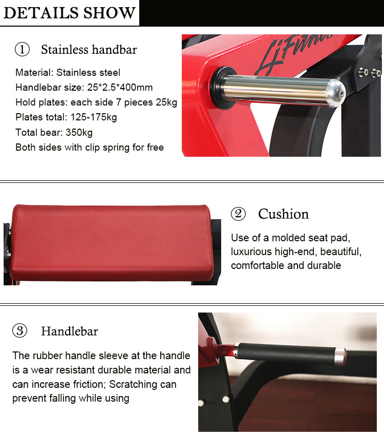 Commercial Hammer Strength Plate Loaded Equipment , Gym Fitness Seated Dip Machine