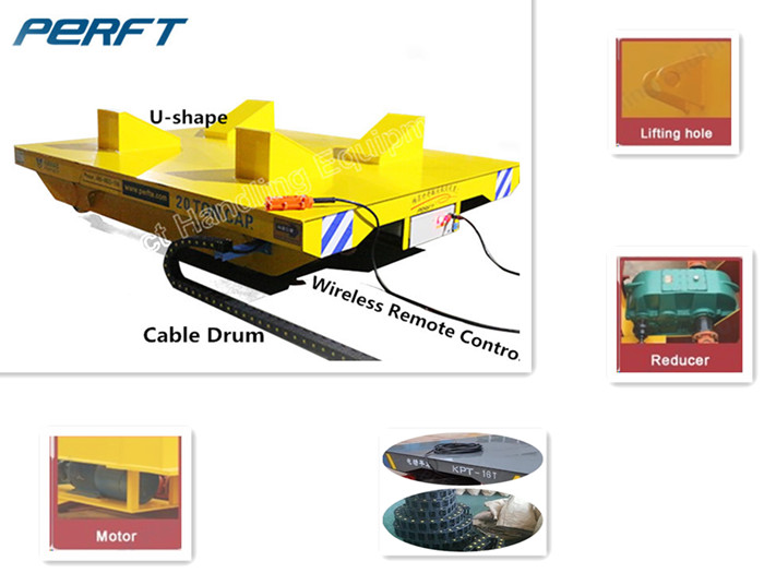 Steel Plant Ladle Electric Rail Transfer Trolley for Mold and Die Handling Equipment