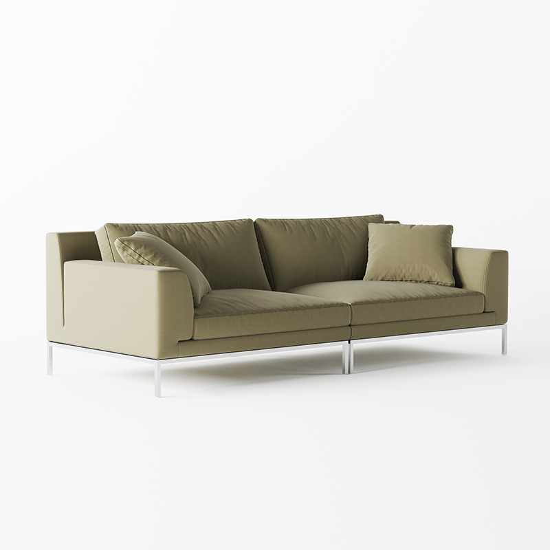 Green Leather Office Sofa Set PU Leather Furniture Modern Sofa