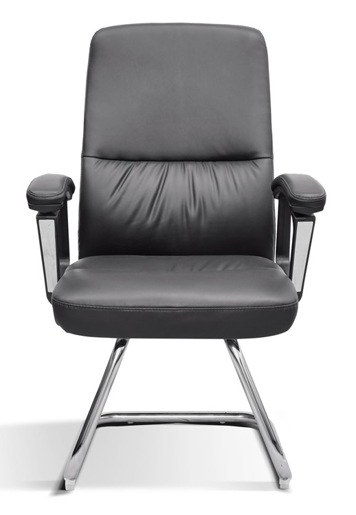 330LBS Ergonomic PU Leather Office Swivel Chairs BIFMA High Back Brown