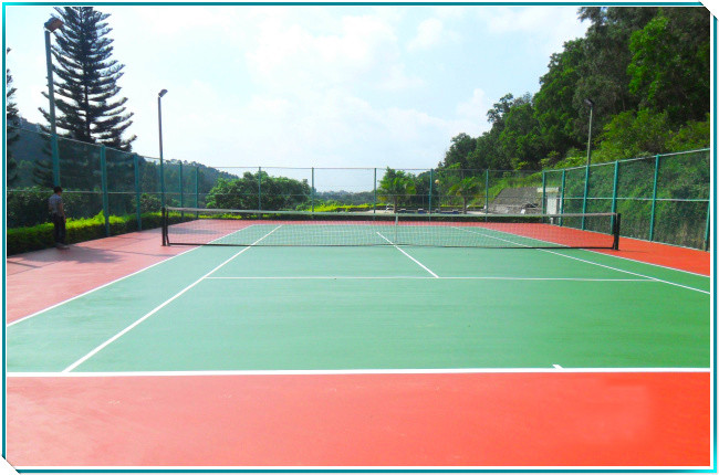 Sun - Proof 4mm Acrylic Basketball Court Sports Flooring Green Blue