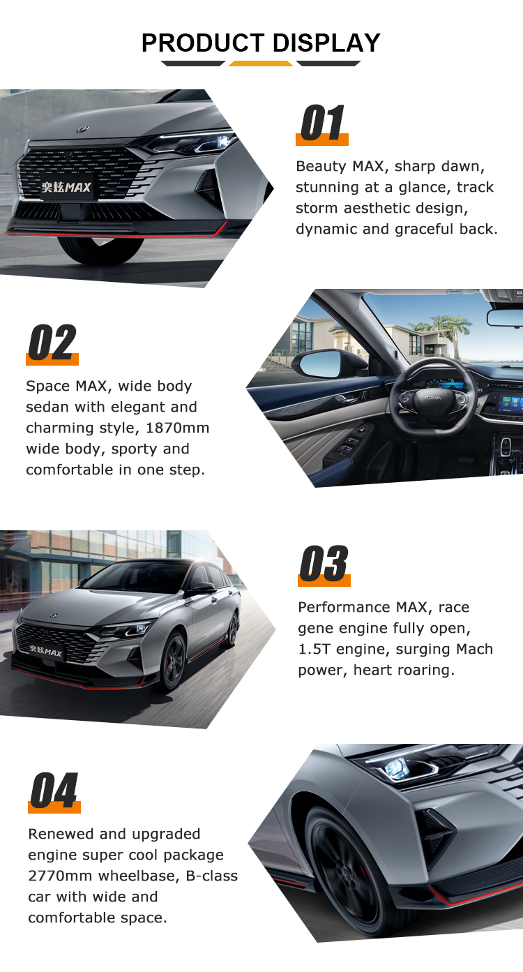 5 Seat DONGFENG AEOLUS YIXUAN MAX Electric Car Sedan Manual Driver's Seat Adjustment and Front Disc Rear Disc Brake System
