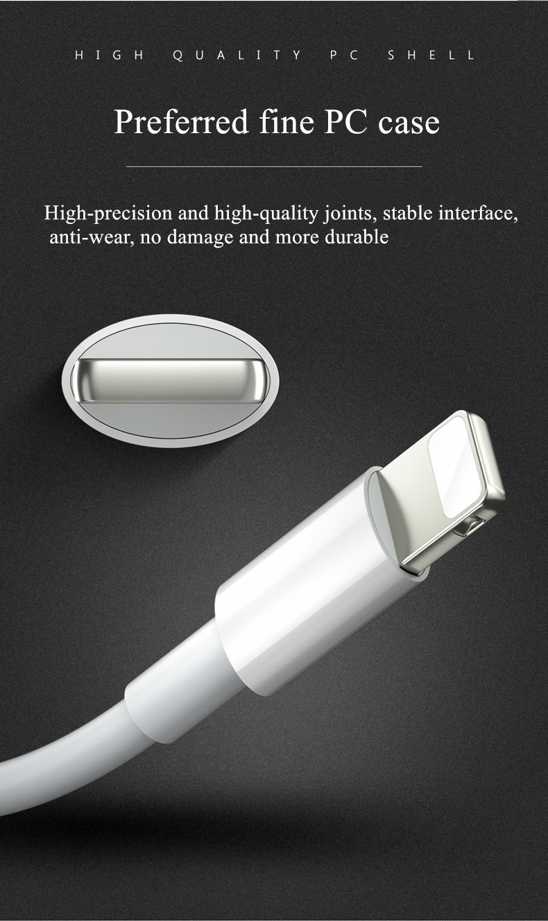 2.4A Apple IPhone Charger Cable TPE Fast Charging Cord 1M For IPhone 12 Mini Pro