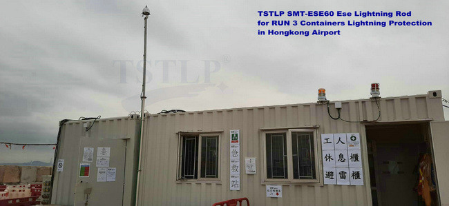 Durable Ese Air Terminal 120m Max Radius Protection Stainless Steel Metal Housing