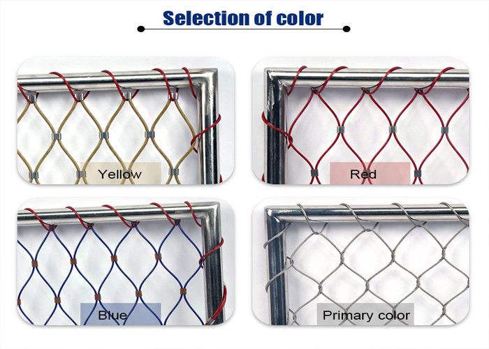 Staircase Railing 2.4mm Inox Wire Mesh 316L Diamond Shape Metal Mesh