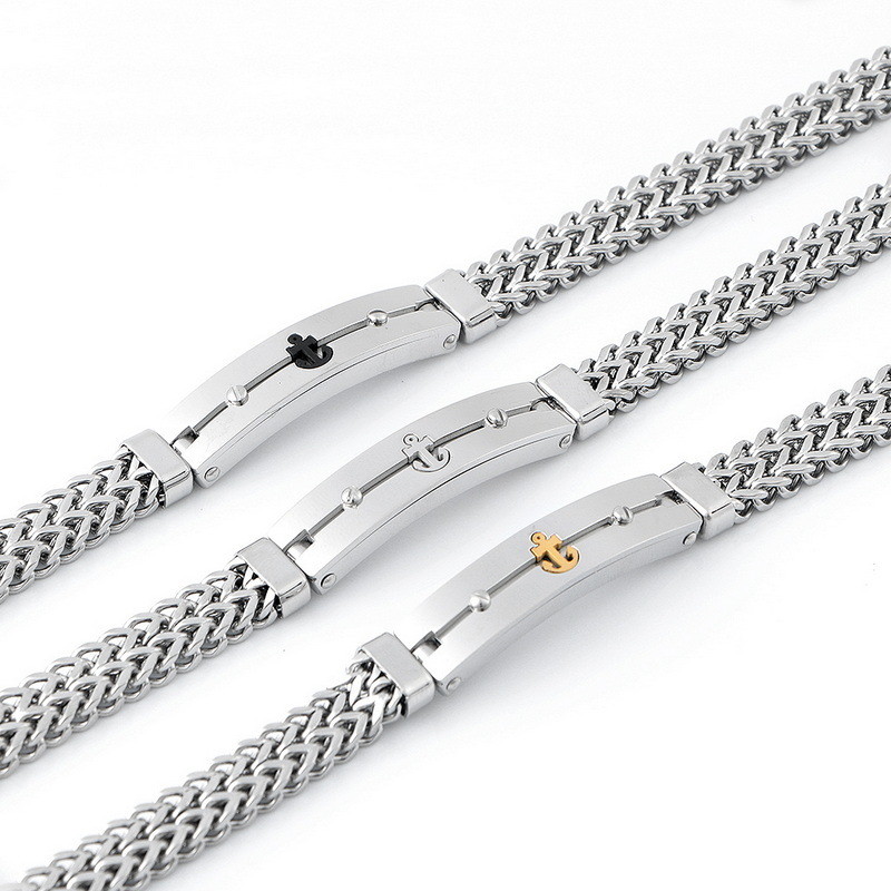 Stainless steel domineering chain anchor personalized men's bracelet hip-hop niche design
