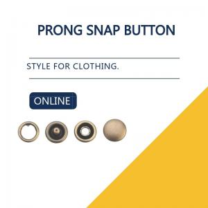 China Capped Prong Snap Button For Denim Shirts & Blouses , Brass Engraved Bulk Buttons on sale
