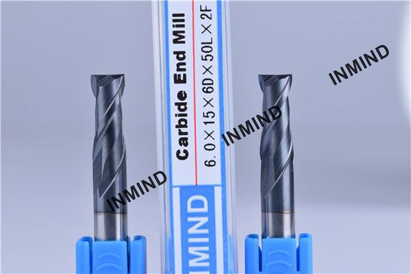 Carbide end mill , Upto HRC50 AlTiN Coating , 6mm Square End Mill , 2 Flute