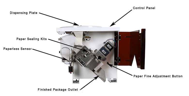 Desktop 7-9cm Tablet Dispensing Machine , Mini Pill Packaging Machine
