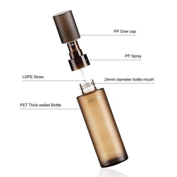 Makeup Setting Plastic Spray Bottles 4 OZ Heavy Wall Frosted Cosmetic Bottles