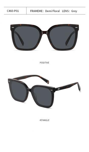 Polarized Lens Square Acetate Sunglasses Large Square Customizable