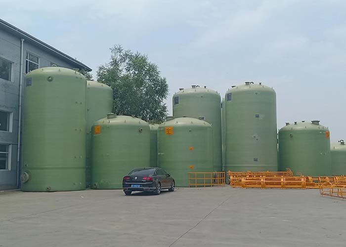 Durable Antiseptic Cylindrical FRP Vertical Tank 4CBM For Industrial Water Storage