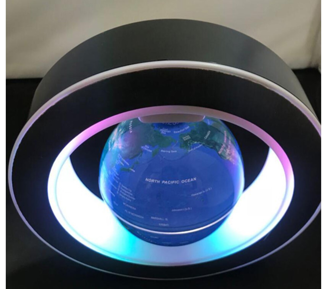 Novelty Round LED World Map Floating Globe Magnetic Levitation Light Antigravity 4inch lamp