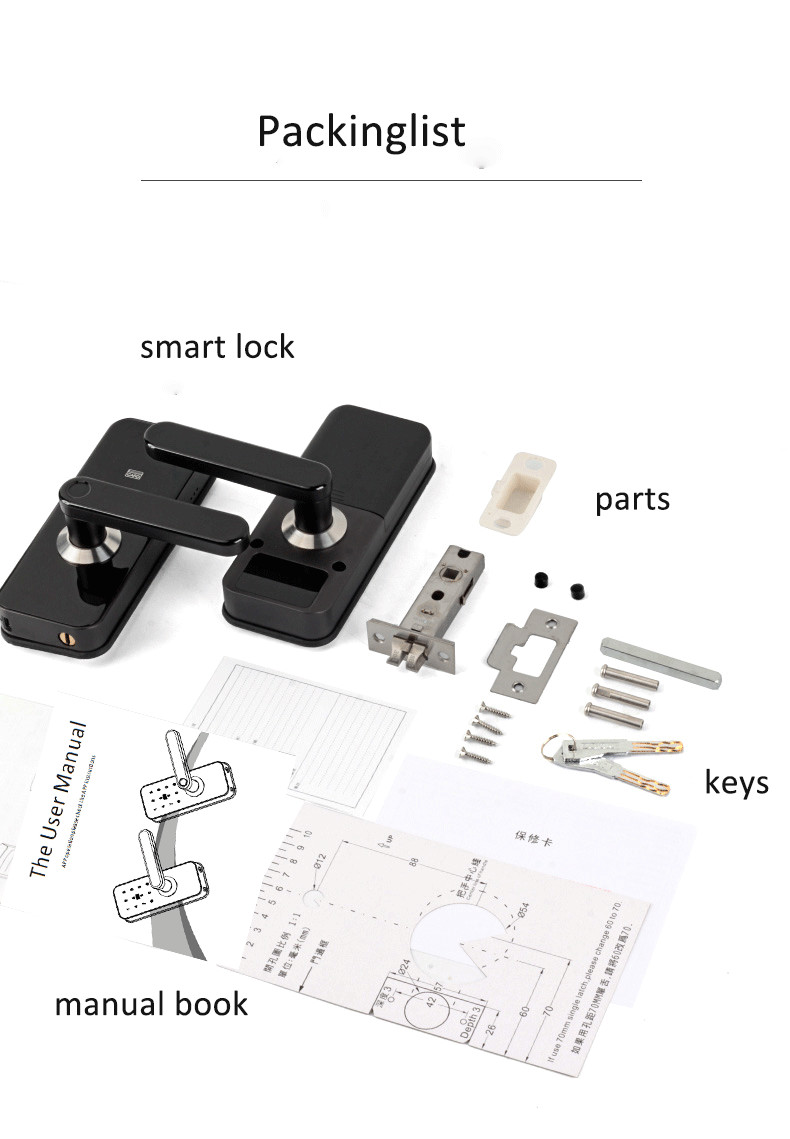 Home Security Fingerprint Smart Wifi Door Lock Keyless Entry Door Lock With Keypad IC Card For