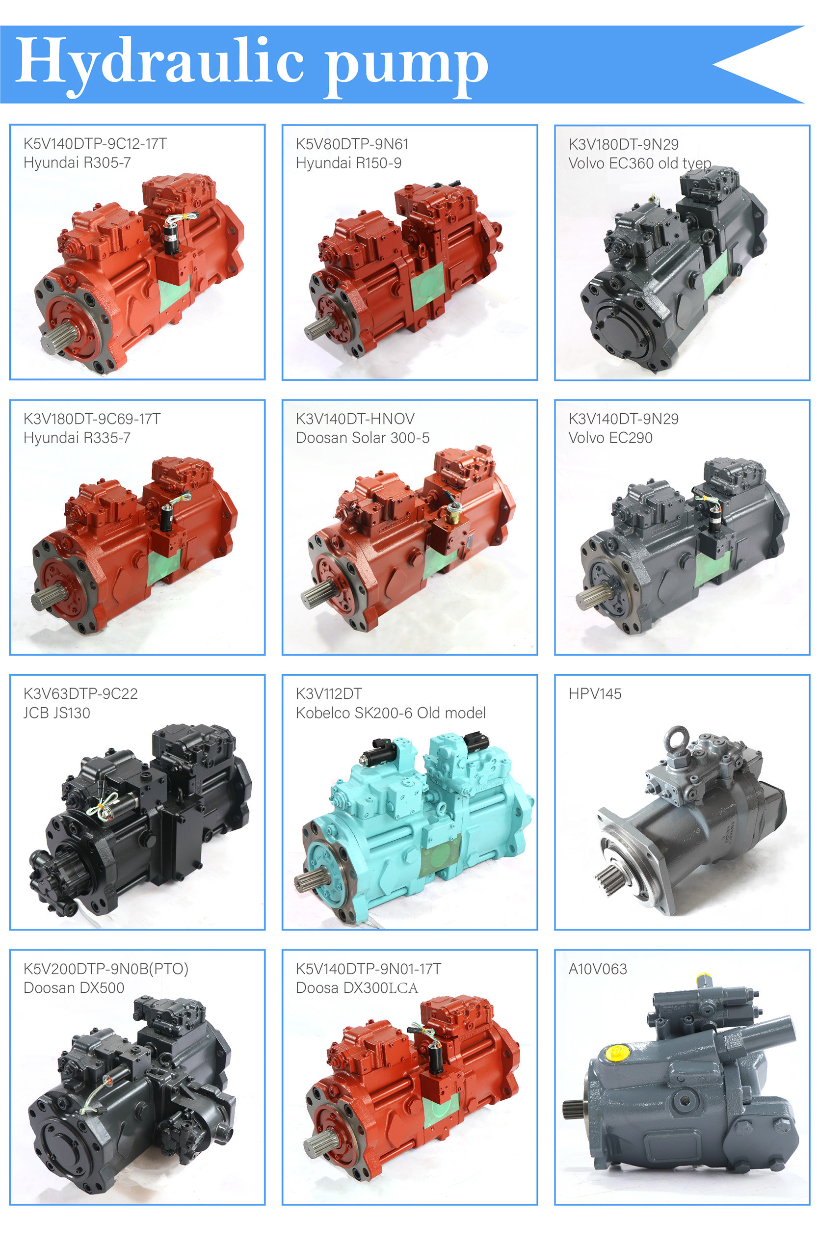 TGFQ EFI Hitachi Hpv145 hydraulic pump for mini excavator
