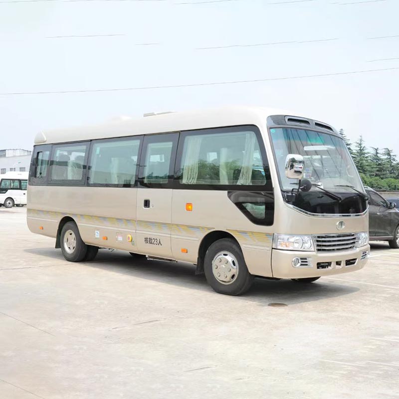 Electric Engine Capacity 4L Toyota Coaster Bus with 21 1 Seats and Right Hand Drive
