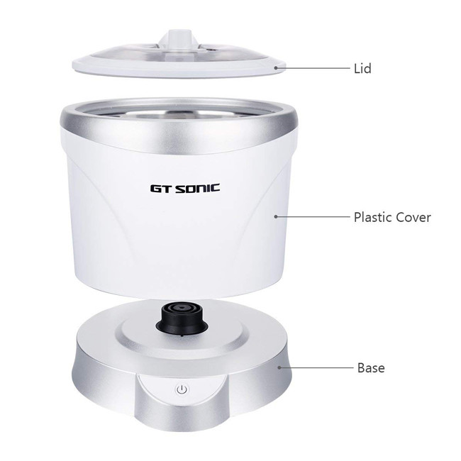 1.4L Tea Cup Ultrasonic Parts Washer Stainless Steel Removable Tank Soak 35W 40kHz