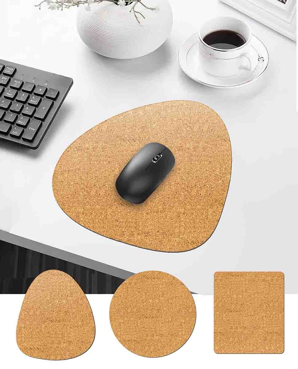 3mm 4mm Round Edge Cork Pads Cork Mouse Mat Oilproof Reduces Noise