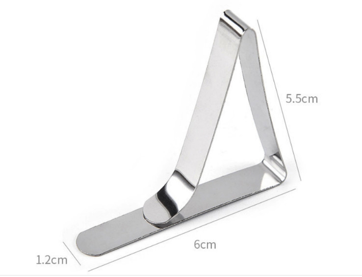 Kitchen Tools Gadgets Adjustable 5cm Stainless Steel 18/8 Table Cover Clamp