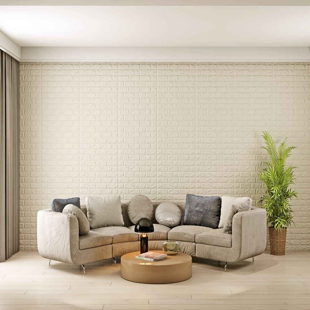 Pink PE Foam Wall Sticker 5mm Thickness 3D PE Foam Brick Wall Stickers