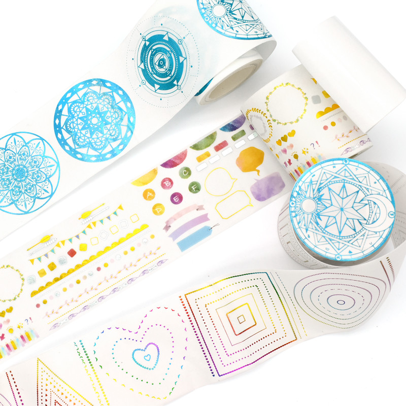 Self Adhesive Waterproof Washi Tape Custom Printed Gold Foil Washi Tape