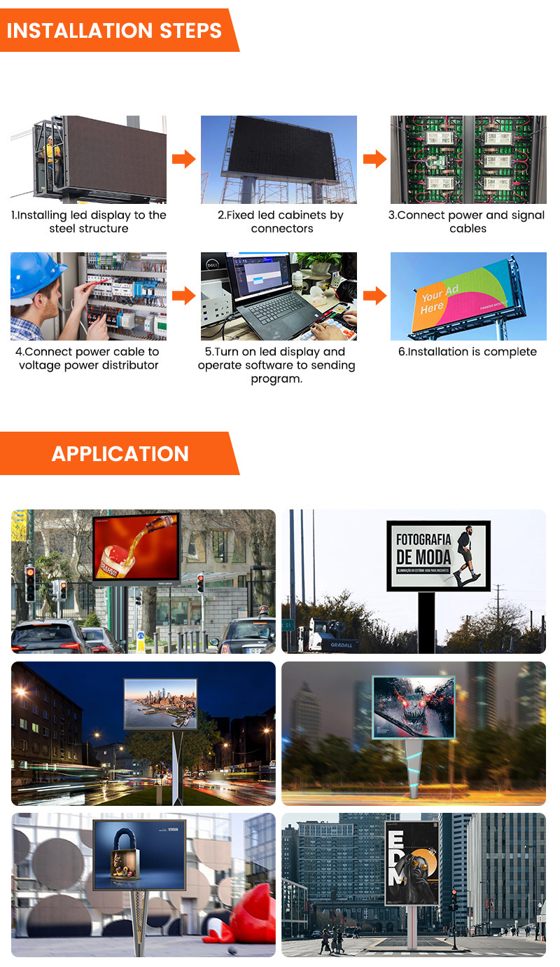 High end design hd p3 p4 p5 p6 waterproof digital video led billboard outdoor advertising