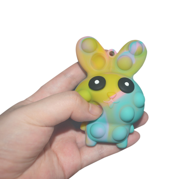 Easter Egg Bunny Pop It Toy , Pinch Eye Bouncing Soft Silicone Pop It Toy