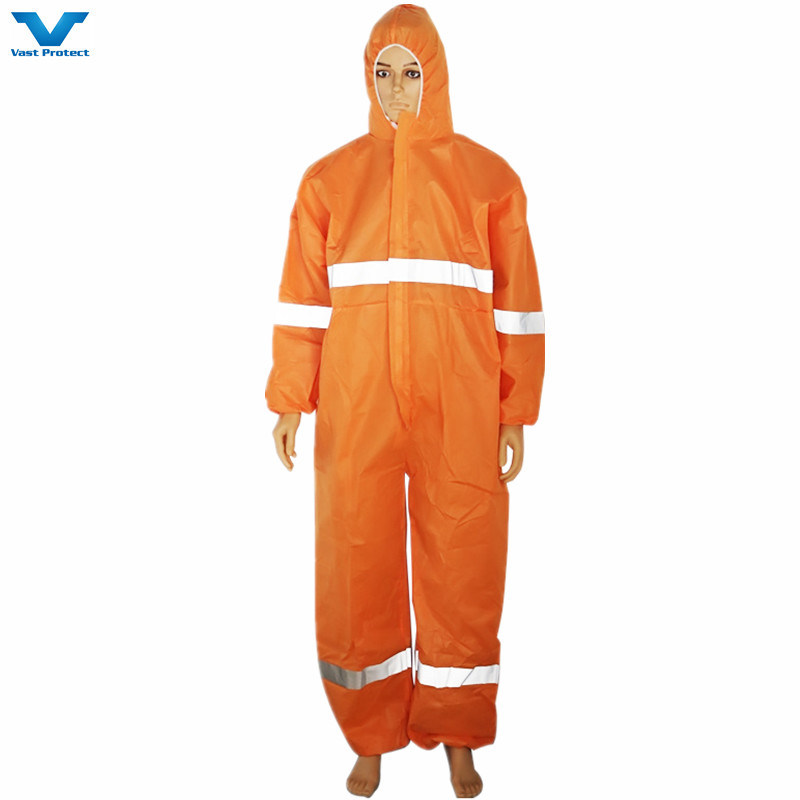 Protective Clothing Overalls Mechanical Workwear Orange Disposable Coveralls