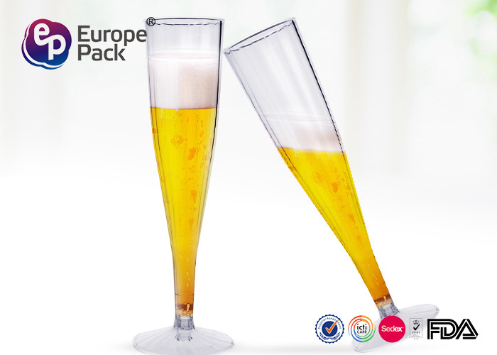 24.8g Plastic Champagne Glasses 160Ml Ps Transparent For Champagne