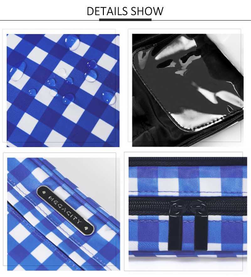 Logo Foldable Protable Travel Eco Toiletry Cosmetic Bag Waterproof