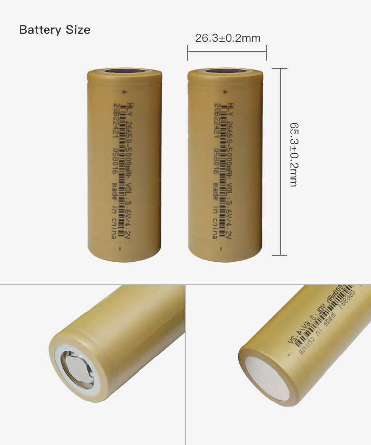 Electric Scooters 3.6v Lithium Cell , 5000mAh 26650 Battery For Electric Bicycles