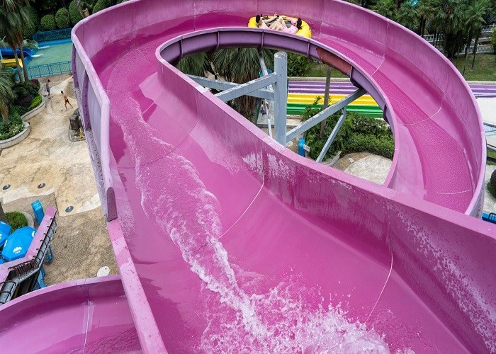 Commercial 2000 Sq.M SGS Spiral Water Slide
