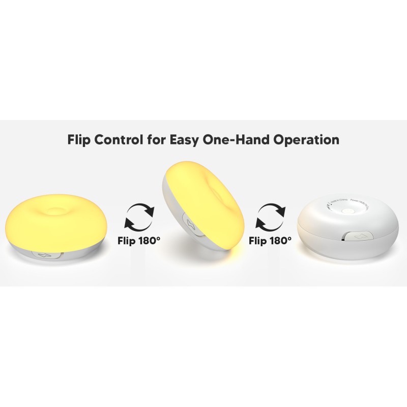 Baby Night Light with 1200mAh Battery 3 Color Temperatures and Auto-Off Timer Portable Desk Lamp